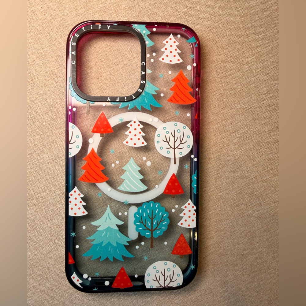 Casetify Transparent Holiday Tree iPhone 15 pro max Phone Case